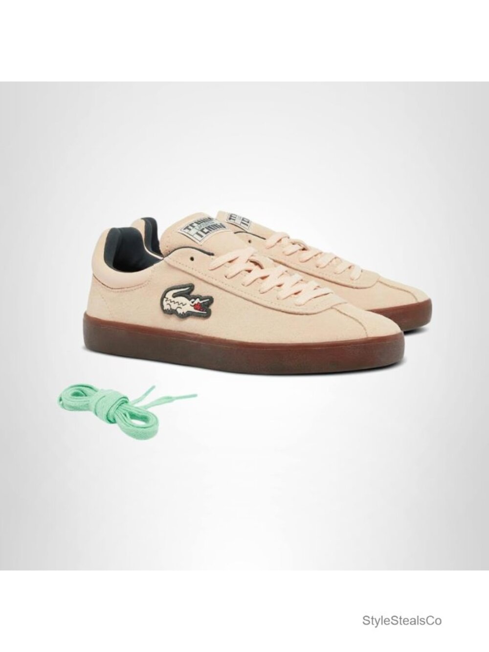 Lacoste Baseshot Women's Fashion Sneaker Suede Leather Low Top Lace Up